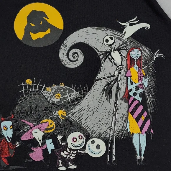 Unisex Boys Girls Disney Nightmare Before Christmas Fleece Sweatshirt Size M 7-8